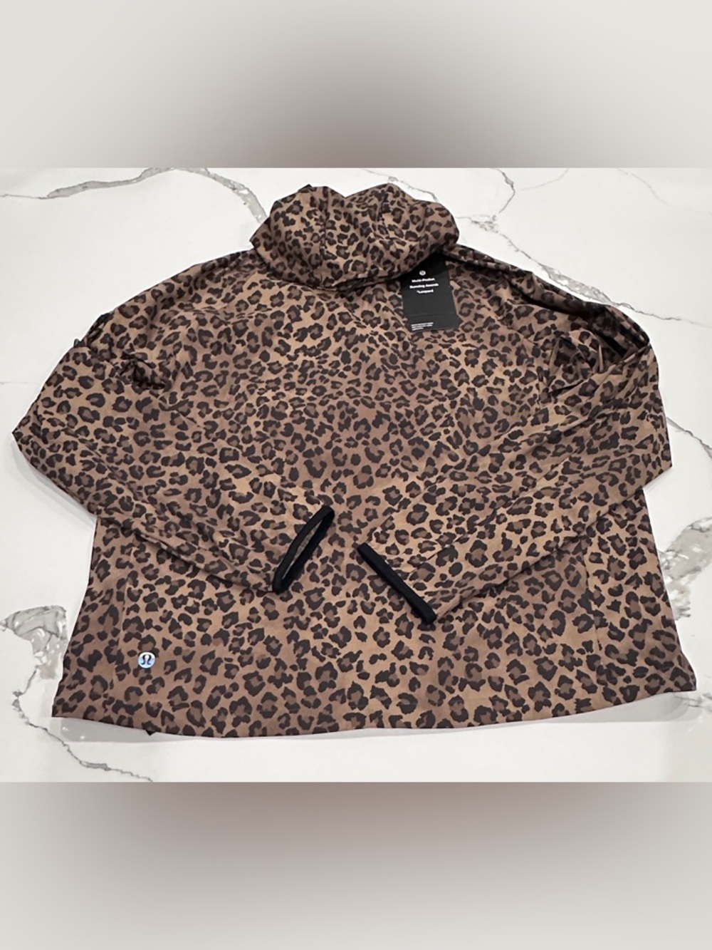 LULULEMON Multi Pocket Running Anorak Jacket Cheetah True Leopard Sz Small NWT - Picture 10 of 15